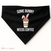 Some Bunny Needs Coffee Cute USA-Made Doggie Bandana thumb 0