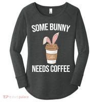 Some Bunny Needs Coffee Cute Women's Perfect Tri Tunic Long Sleeve Shirt thumb 0