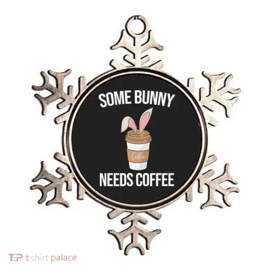 Some Bunny Needs Coffee Cute Ornament
