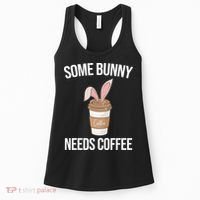 Some Bunny Needs Coffee Cute Women's Tank Top thumb 0