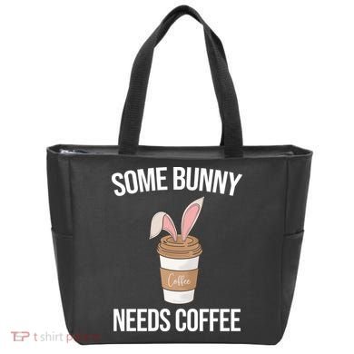 Some Bunny Needs Coffee Cute Tote Bag
