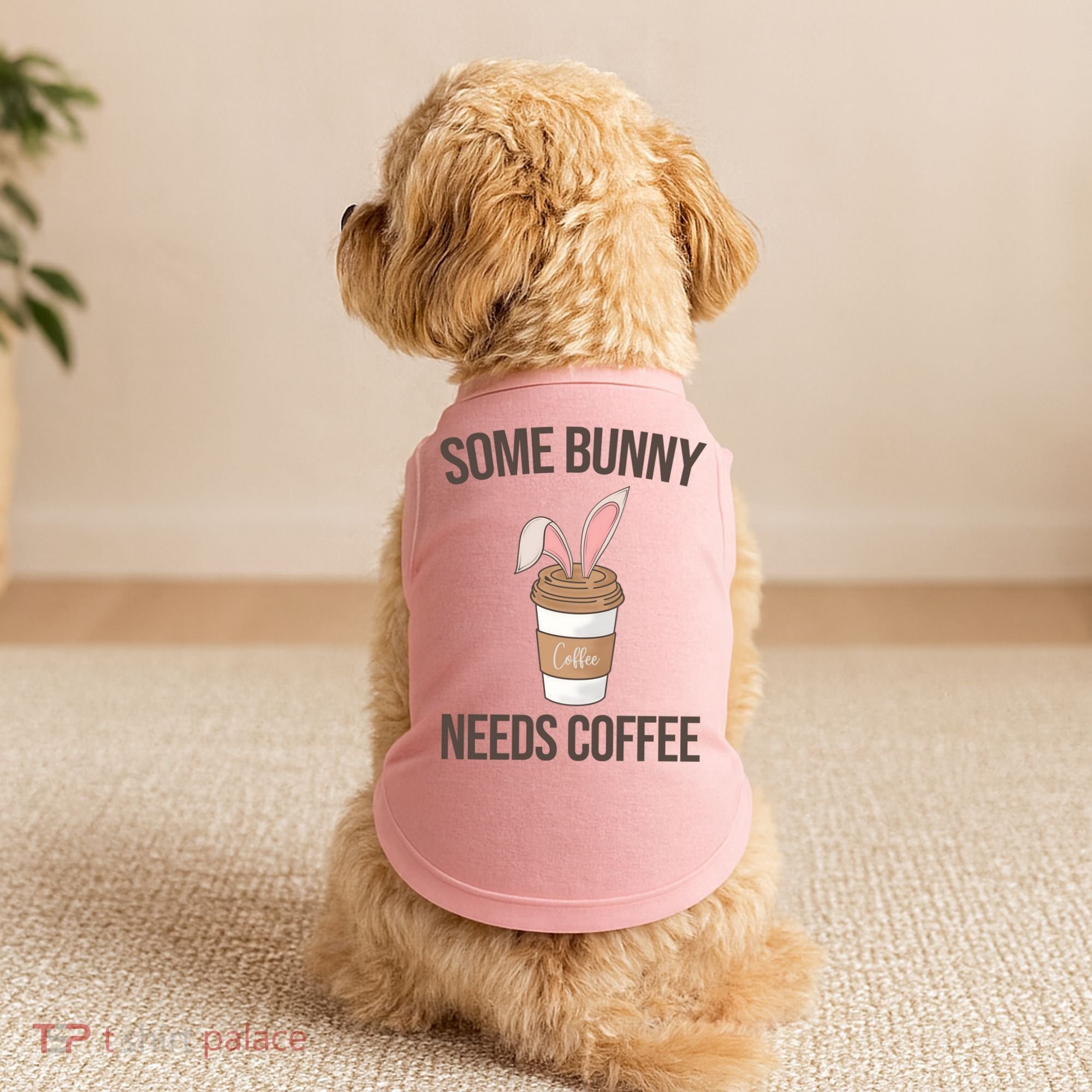 Some Bunny Needs Coffee Cute Doggie Tank
