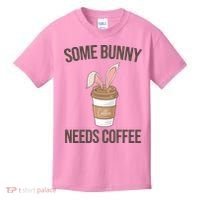 Some Bunny Needs Coffee Cute Kids T-Shirt thumb 0