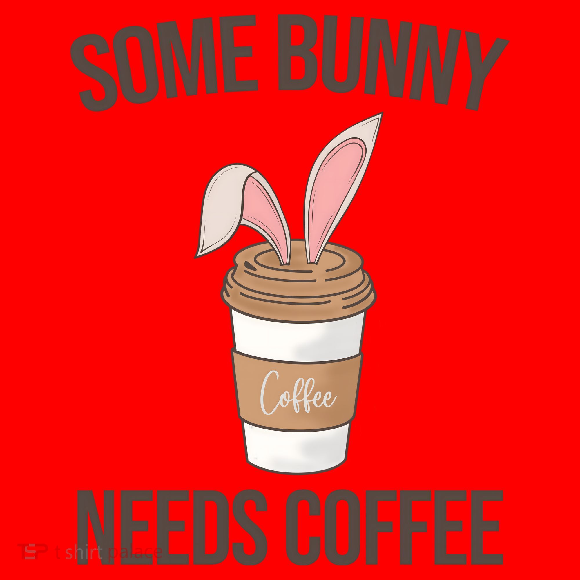 Some Bunny Needs Coffee Cute Santa Hat