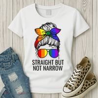Straight But Not Narrow Proud Ally Women's T-Shirt thumb 3