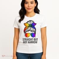 Straight But Not Narrow Proud Ally Women's T-Shirt thumb 4