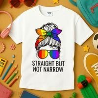 Straight But Not Narrow Proud Ally Kids T-Shirt thumb 3
