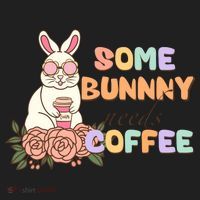 Some Bunny Needs Coffee Easter Day Gift Women's Sweatshirt thumb 2