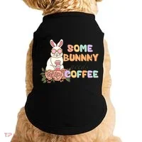 Some Bunny Needs Coffee Easter Day Gift Doggie Tank thumb 0