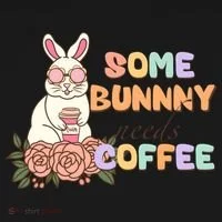 Some Bunny Needs Coffee Easter Day Gift Doggie Tank thumb 4