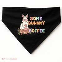 Some Bunny Needs Coffee Easter Day Gift USA-Made Doggie Bandana thumb 0
