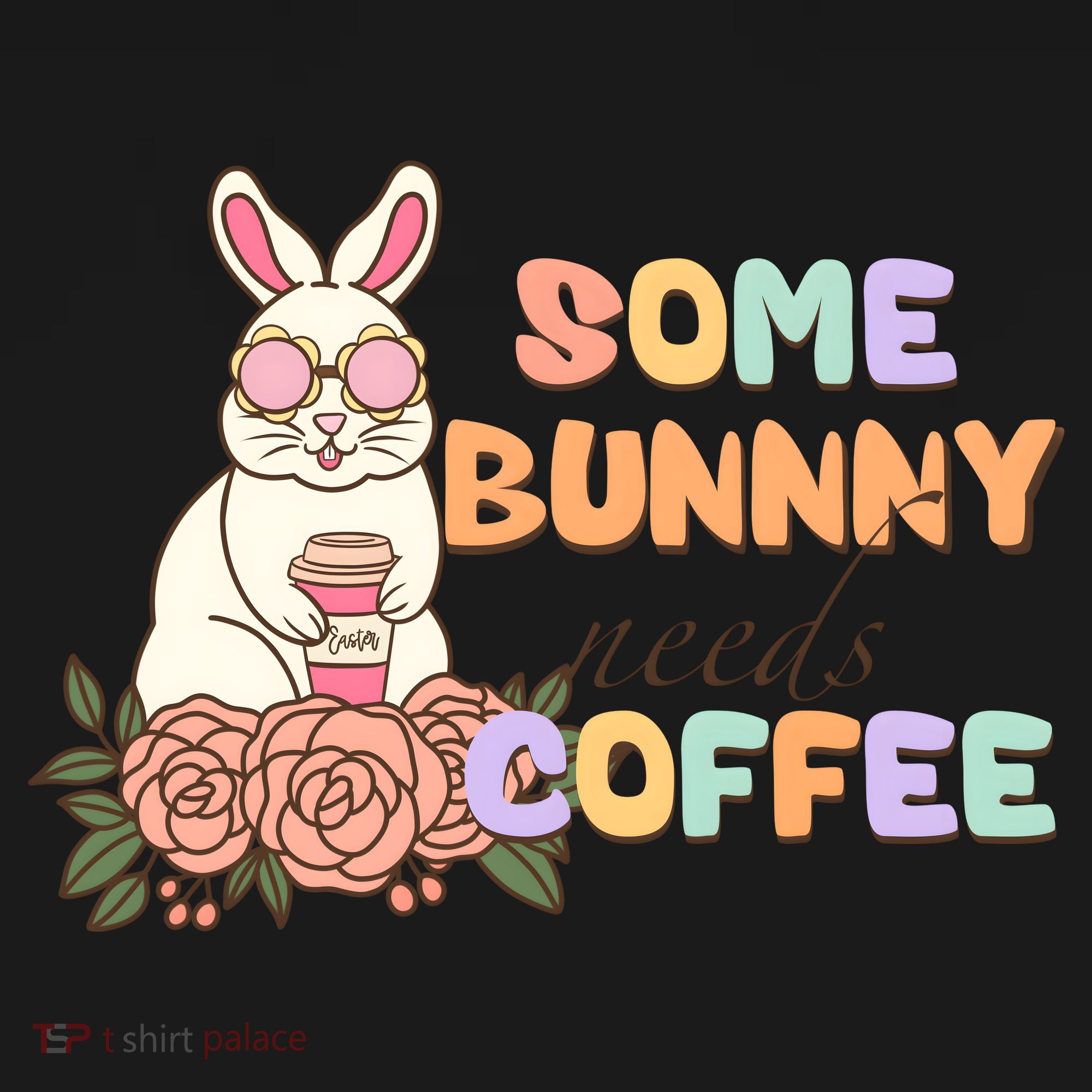 Some Bunny Needs Coffee Easter Day Gift Cooling Performance Crew T-Shirt