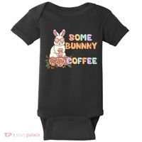 Some Bunny Needs Coffee Easter Day Gift Baby Bodysuit thumb 0
