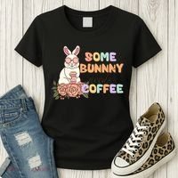 Some Bunny Needs Coffee Easter Day Gift Women's T-Shirt thumb 3