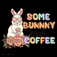 Some Bunny Needs Coffee Easter Day Gift Women's T-Shirt thumb 6