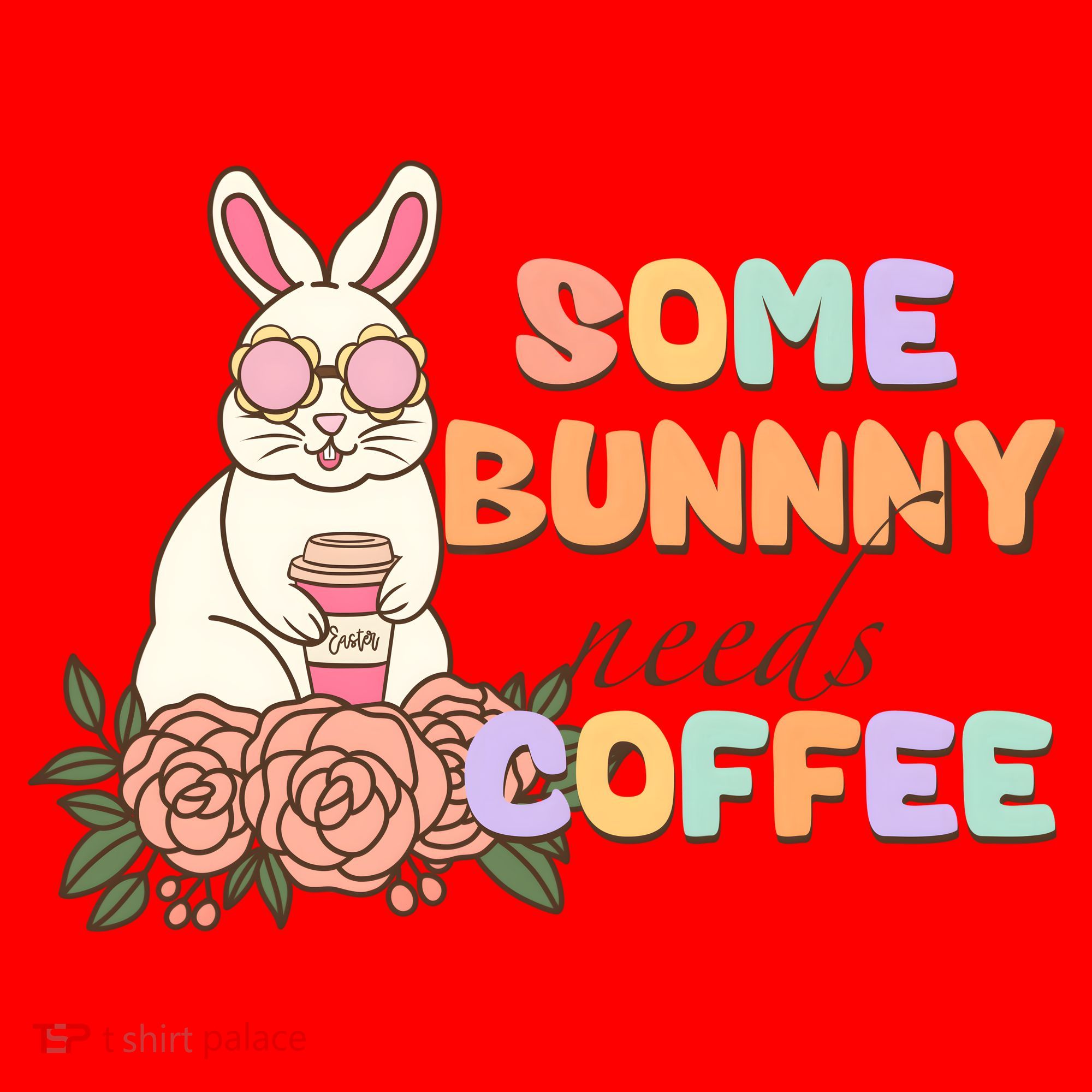 Some Bunny Needs Coffee Easter Day Gift Santa Hat