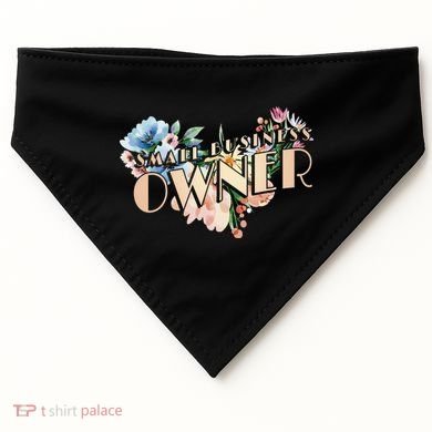 Small Business Owner Flower USA-Made Doggie Bandana