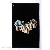 Small Business Owner Flower Golf Towel thumb 0