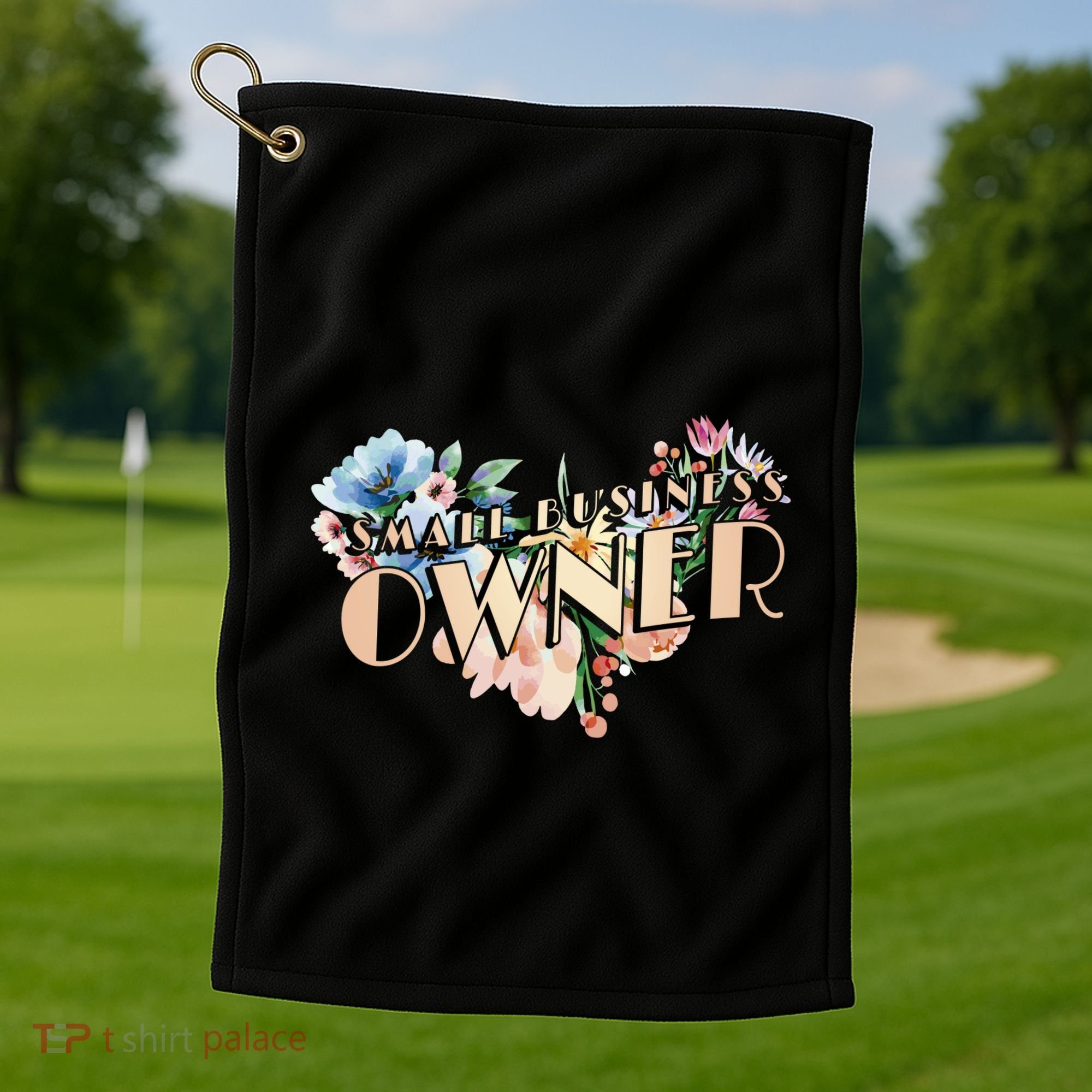 Small Business Owner Flower Golf Towel