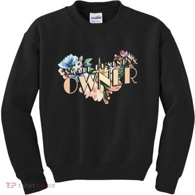 Small Business Owner Flower Kids Sweatshirt