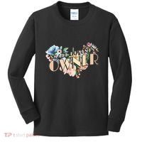 Small Business Owner Flower Kids Long Sleeve Shirt thumb 0
