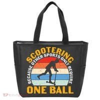 Scootering Because Other Sports Only Require One Ball Scooter Plus Size Shirts Tote Bag thumb 0