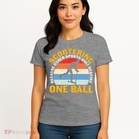 Scootering Because Other Sports Only Require One Ball Scooter Plus Size Shirts Women's T-Shirt thumb 4