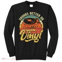 Sounds Better On Vinyl Music Lover Disc Records Collector Sweatshirt thumb 0