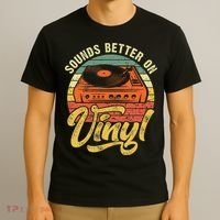 Sounds Better On Vinyl Music Lover Disc Records Collector T-Shirt thumb 3