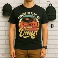 Sounds Better On Vinyl Music Lover Disc Records Collector T-Shirt thumb 6