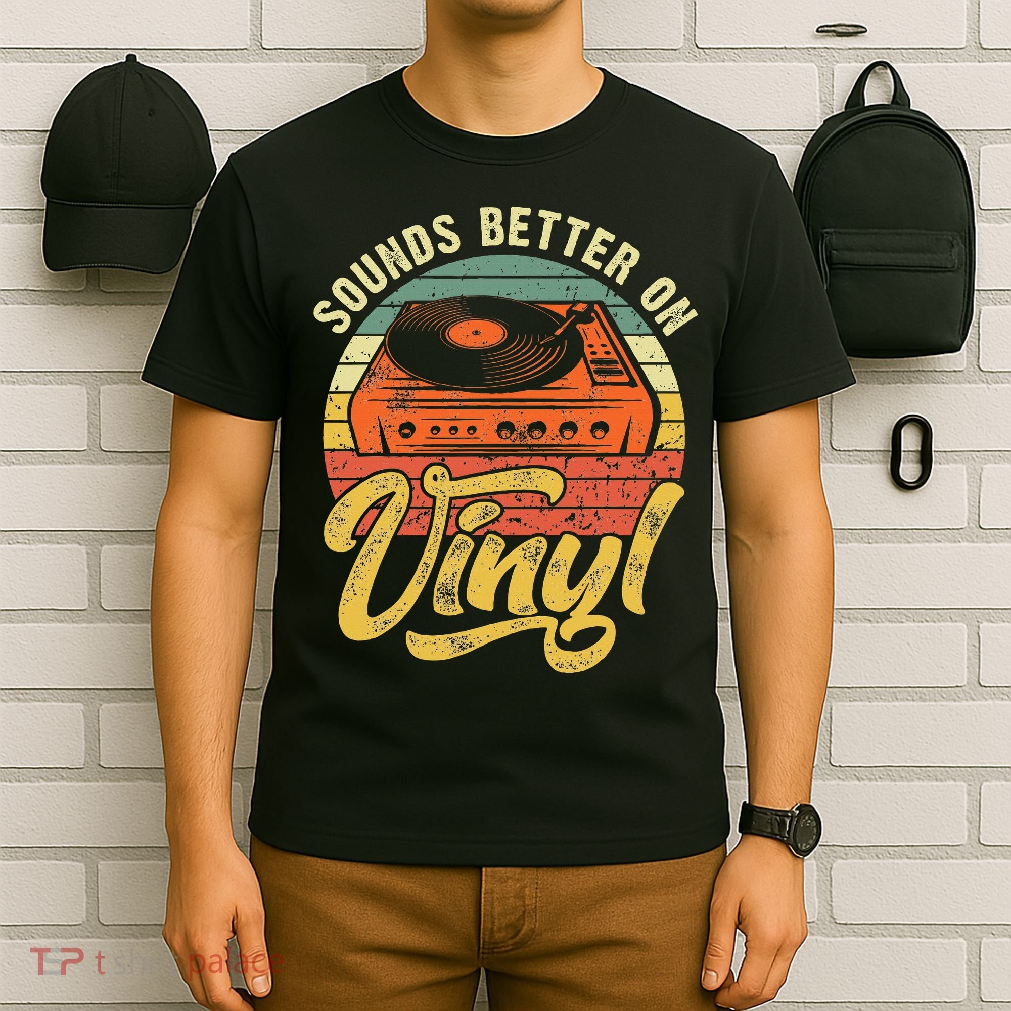 Sounds Better On Vinyl Music Lover Disc Records Collector T-Shirt