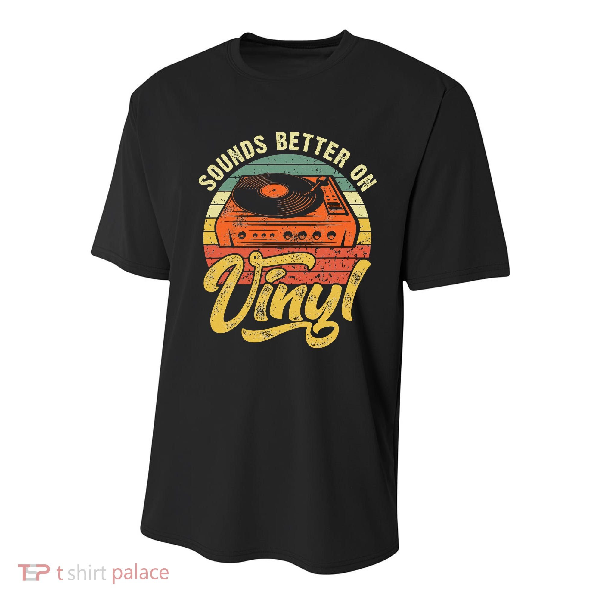Sounds Better On Vinyl Music Lover Disc Records Collector Youth Performance Sprint T-Shirt