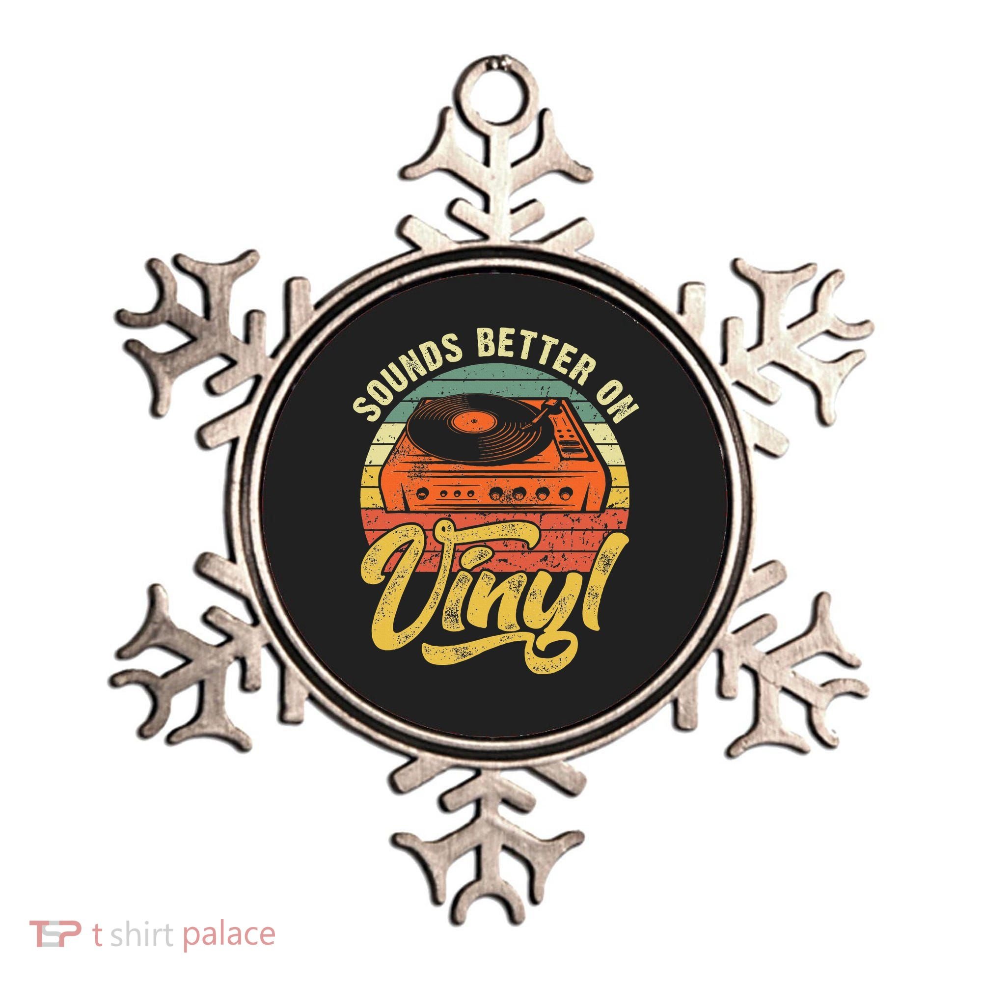 Sounds Better On Vinyl Music Lover Disc Records Collector Ornament