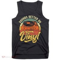 Sounds Better On Vinyl Music Lover Disc Records Collector Tank Top thumb 0