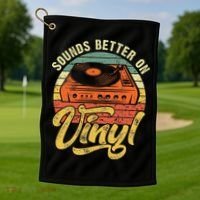 Sounds Better On Vinyl Music Lover Disc Records Collector Golf Towel thumb 1