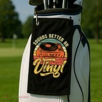Sounds Better On Vinyl Music Lover Disc Records Collector Golf Towel thumb 2