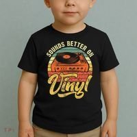 Sounds Better On Vinyl Music Lover Disc Records Collector Toddler T-Shirt thumb 2