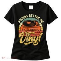 Sounds Better On Vinyl Music Lover Disc Records Collector Women's T-Shirt thumb 0