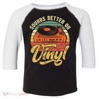 Sounds Better On Vinyl Music Lover Disc Records Collector Toddler Fine Jersey T-Shirt thumb 0
