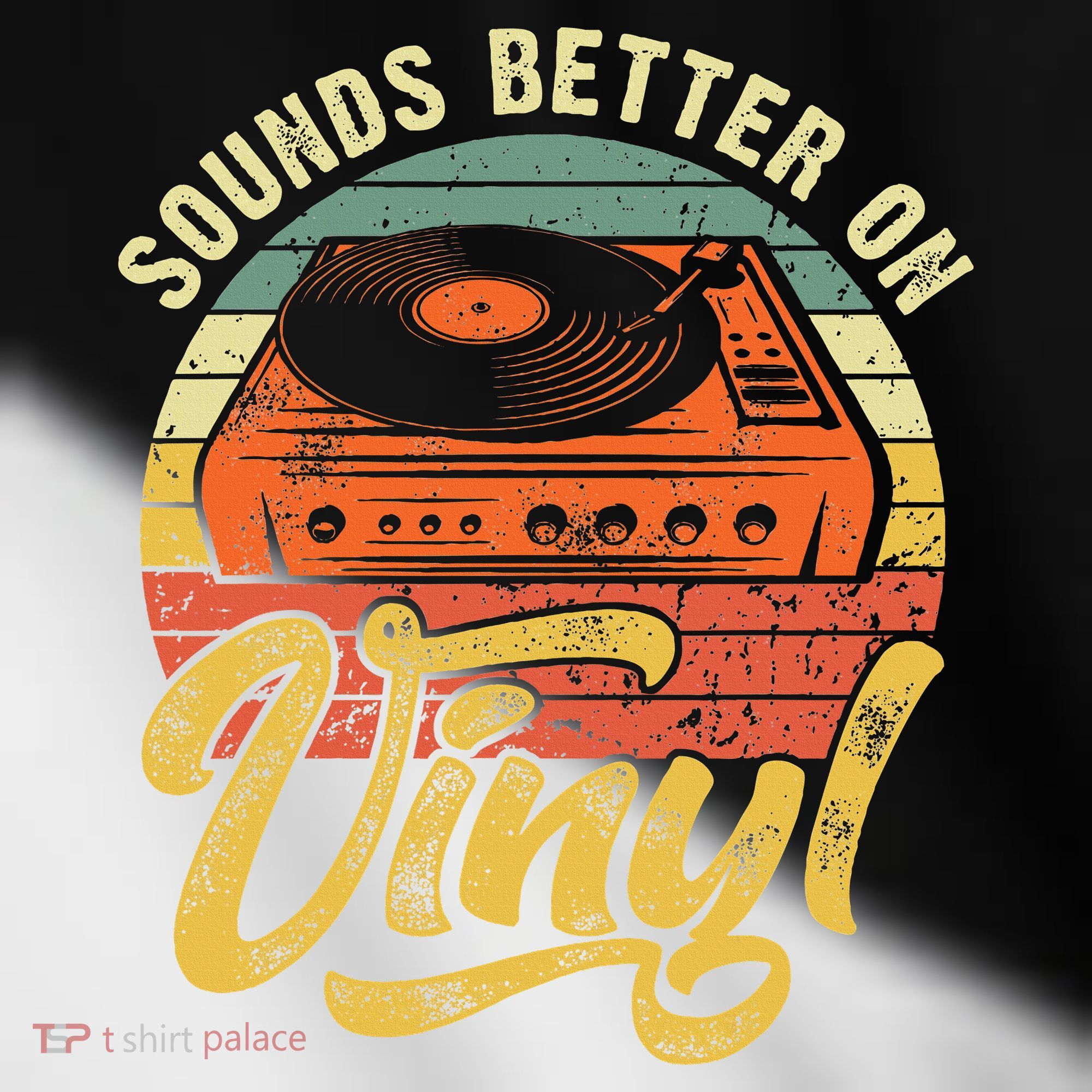 Sounds Better On Vinyl Music Lover Disc Records Collector Toddler Fine Jersey T-Shirt