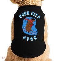 Skiing Bear On Ski Slope Funny Park City Utah Souvenir Gift Doggie Tank thumb 0