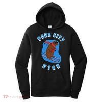 Skiing Bear On Ski Slope Funny Park City Utah Souvenir Gift Women's Hoodie thumb 0