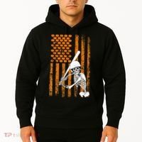 Skeleton Baseball Player Fan Skeleton Halloween Baseball Hoodie thumb 2