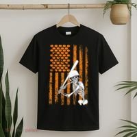 Skeleton Baseball Player Fan Skeleton Halloween Baseball T-Shirt thumb 2