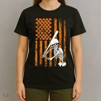 Skeleton Baseball Player Fan Skeleton Halloween Baseball T-Shirt thumb 4
