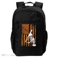 Skeleton Baseball Player Fan Skeleton Halloween Baseball Backpack thumb 0