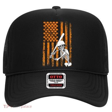Skeleton Baseball Player Fan Skeleton Halloween Baseball Hat