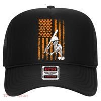Skeleton Baseball Player Fan Skeleton Halloween Baseball Hat thumb 0