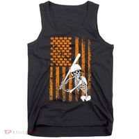 Skeleton Baseball Player Fan Skeleton Halloween Baseball Tank Top thumb 0