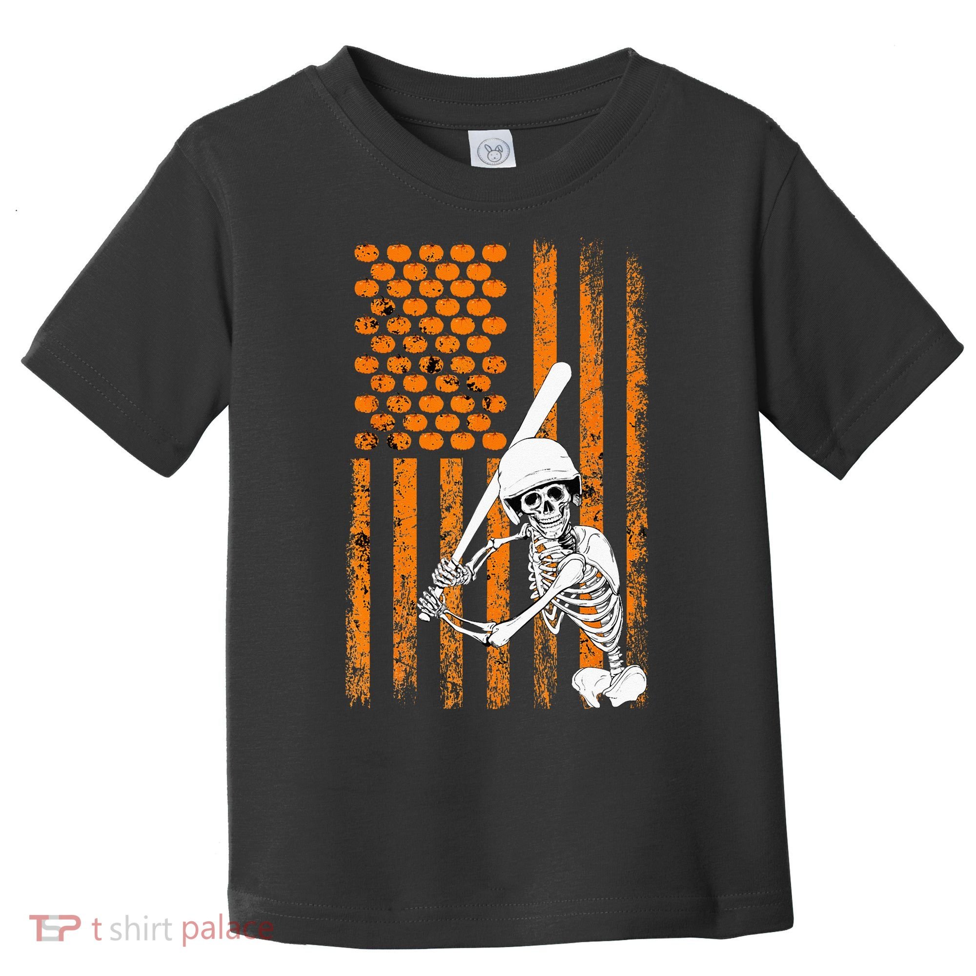 Skeleton Baseball Player Fan Skeleton Halloween Baseball Toddler T-Shirt
